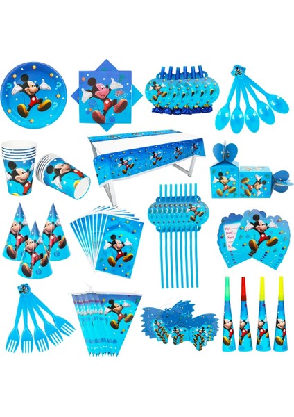 Balon 1 Adet Mavi Mickey Mouse Çocuk Doğum Günü Partisi Balon Kağıt Bardaklar Tabaklar Masa Örtüsü Bebek Duş Süslemeleri Tek Kullanımlık Sofra Malzemeleri (Yurt Dışından) fiyatları