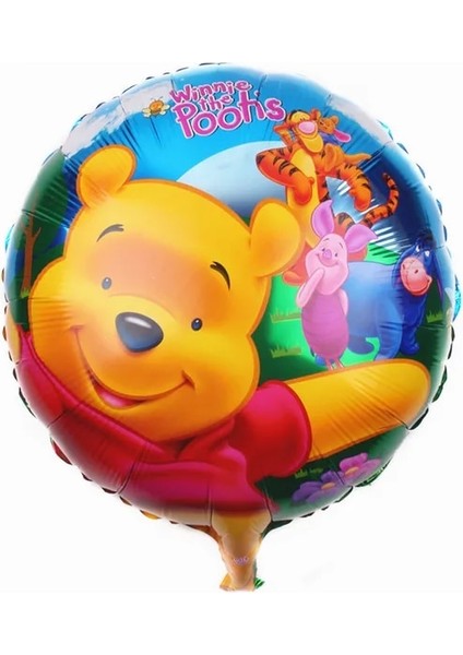 Balon-1 Adet Disney Winnie The Pooh Tema Doğum Günü Partisi Malzemeleri Süslemeleri Çocuklar Için Aile Partisi Winnie The Pooh Afiş Plakaları Bardak Payet (Yurt Dışından)