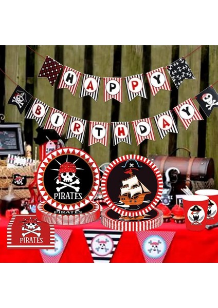 10 Adet Mavi Bıçaklar Korsan Gemisi Doğum Günü Partisi Malzemeleri Kafatası Numarası Balon Tabaklar Peçeteler Bebek Duş Parti Iyilik Banner Kek Süslemeleri Çocuklar (Yurt Dışından)