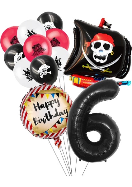 10 Adet Mavi Bıçaklar Korsan Gemisi Doğum Günü Partisi Malzemeleri Kafatası Numarası Balon Tabaklar Peçeteler Bebek Duş Parti Iyilik Banner Kek Süslemeleri Çocuklar (Yurt Dışından)