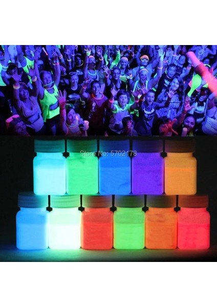 Goden Sarı Floresan Su Bazlı Parlak Boya Sanat Pigment Vücut Boyama Su Geçirmez Karanlıkta Parlayan Toz Toz Gece Kaplama Dıy Boya (Yurt Dışından)