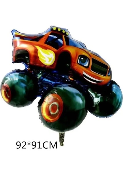 Balonlar-1 Adet Blaze ve Canavar Makineleri Tasarım Süslemeleri Fincan Plaka Çocuklar Bebek Duş Yemekleri Şekeri Cam Bayraklar Doğum Günü Partisi Sofra Seti (Yurt Dışından)