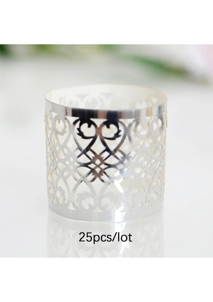Şerit 25 Adet 3D Kelebek Kağıt Peçete Halkası Altın Peçete Bandı Lazer Kesim Altın Havlu Yuvarlak Düğün Dekorasyon Için Ev Masa Aksesuarları (Yurt Dışından)