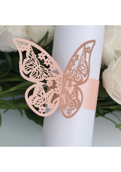Şerit 25 Adet 3D Kelebek Kağıt Peçete Halkası Altın Peçete Bandı Lazer Kesim Altın Havlu Yuvarlak Düğün Dekorasyon Için Ev Masa Aksesuarları (Yurt Dışından) fırsatları