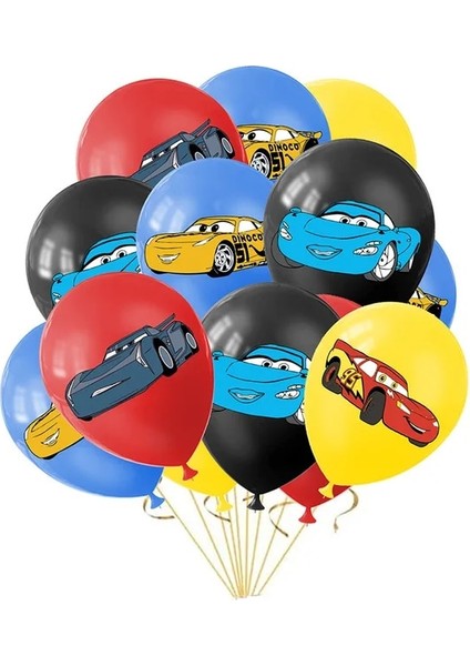 Balon-20 Adet Yeni Arabalar Doğum Günü Partisi Süslemeleri Çocuk Favori Yarış Arabası Yıldırım Mcqueen Kağıt Bardak Tabak Peçete Oğlan Kız Dıy Parti Malzemeleri (Yurt Dışından)