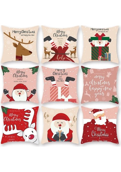 53 Merry Christmas Minder Örtüsü Noel Baba Elk Noel Dekorasyonu Ev Için 2022 Noel Süsleri Natal Navidad Yeni Yıl 2023 (Yurt Dışından)