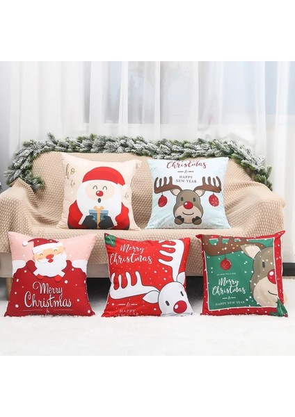 53 Merry Christmas Minder Örtüsü Noel Baba Elk Noel Dekorasyonu Ev Için 2022 Noel Süsleri Natal Navidad Yeni Yıl 2023 (Yurt Dışından)