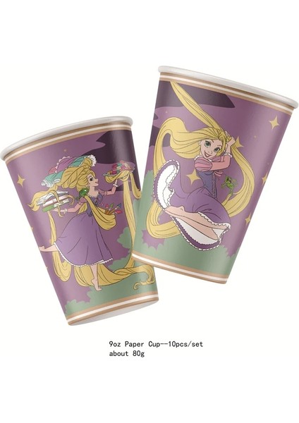 Peçete 20 Adet Anime Tangled Rapunzel Tema Parti Malzemeleri Sofra Kağıt Bardak Tabak Peçete Bayrağı Bebek Duş Balonlar Doğum Günü Partisi Dekorasyon (Yurt Dışından)