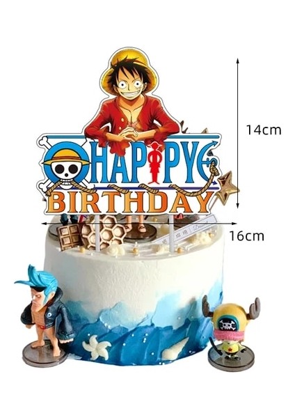 Kek Ekleme-1 Adet Tek Parça Doğum Günü Partisi Olay Malzemeleri Anime Figürü Luffy Ace Kağıt Bardak Tabak Peçete Bebek Duş Festivali Dıy Parti Süslemeleri (Yurt Dışından)