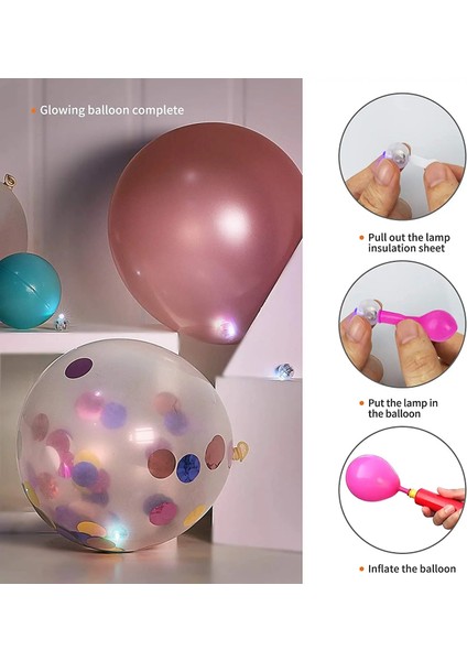 Sıcak Beyaz 20 Adet LED Balon Işık, Minik LED Işık Mini Yuvarlak LED Top Lamba, Bar Fener Noel Düğün Süslemeleri, Doğum Günü Dekoru (Yurt Dışından)