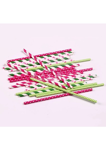 Pembe Zilue 25 Adet/paket Renkli Chevron Çizgili Polka Dot Yıldız Kağıt Saman Içecek Suyu Doğum Günü Partisi Bebek Duşları Restoran Malzemeleri (Yurt Dışından) modelleri