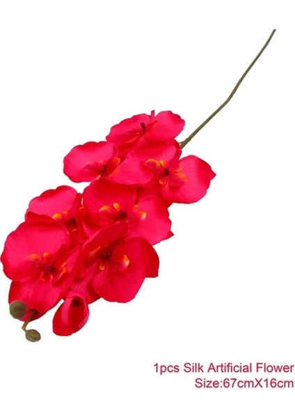 Orkide 3 1pc Ipek Kelebek Orkide Yapay Çiçekler Buket Düğün Ev Dekorasyonu Için Gerçek Dokunmatik Phalaenopsis Sahte Çiçekler Şakayık Gül (Yurt Dışından)