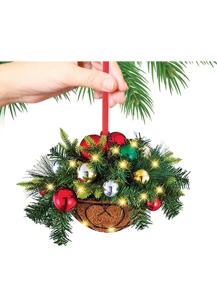 B Yapay Asılı Çiçek Sepeti Noel Kolye 2d Yeşil Kırmızı Çelenk Bitki Noel Ağacı Süsler Merry Christmas Dekorasyon Noel (Yurt Dışından) indirimleri