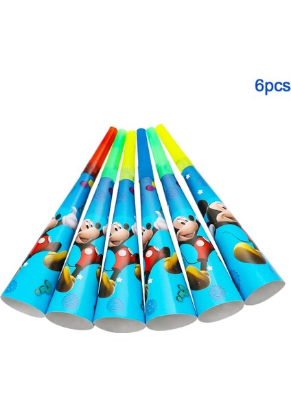 MASK-10PCS Mavi Mickey Mouse Çocuk Doğum Günü Partisi Balon Kağıt Bardaklar Tabaklar Masa Örtüsü Bebek Duş Süslemeleri Tek Kullanımlık Sofra Malzemeleri (Yurt Dışından) indirimleri