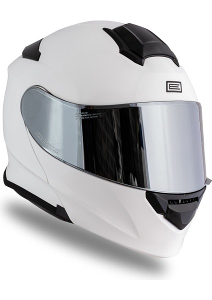Delta Basic Beyaz Çene Açılır Kask