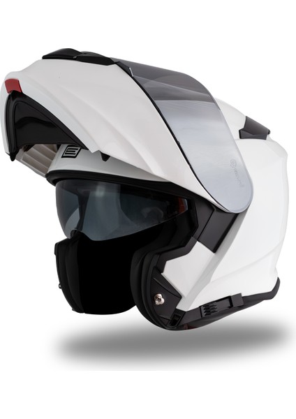 Delta Basic Beyaz Çene Açılır Kask