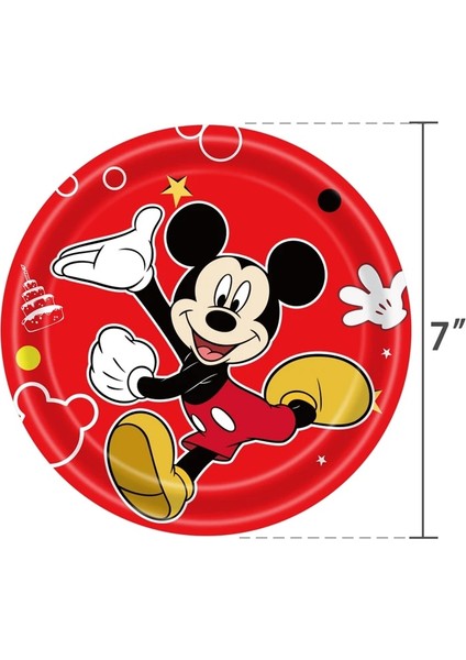 Kırmızı Hediye Çantası-6 Adet Mickey Mouse Doğum Günü Partisi Malzemeleri ve Süslemeleri Mickey Mouse Parti Malzemeleri Banner Plaka Balonları ile 10 Konuğa Hizmet Vermektedir (Yurt Dışından)