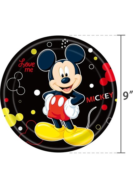 Kırmızı Hediye Çantası-6 Adet Mickey Mouse Doğum Günü Partisi Malzemeleri ve Süslemeleri Mickey Mouse Parti Malzemeleri Banner Plaka Balonları ile 10 Konuğa Hizmet Vermektedir (Yurt Dışından)