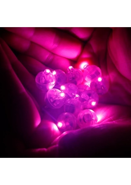 Pembe 20 Adet 5/10/20/30/50/100 Adet LED Balon Işık Küçük LED Işık Mini Yuvarlak LED Top Lamba Bar Fener Noel Düğün Dekor Için (Yurt Dışından)