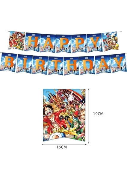 Banner-1pack Tek Parça Doğum Günü Partisi Etkinlik Malzemeleri Anime Figürü Luffy Ace Kağıt Bardak Tabak Peçete Bebek Duş Festivali Dıy Parti Süslemeleri (Yurt Dışından)