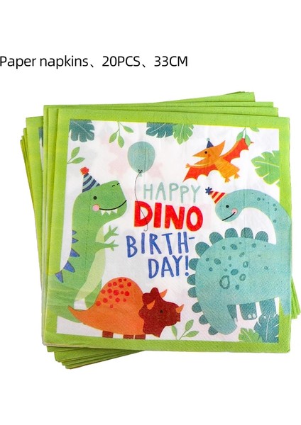 1 Adet Dinozor Tema Erkek Doğum Günü Partisi Dekorasyon Şekeri Tek Kullanımlık Sofra Seti Fincan Plaka Orman Dekorasyon Bebek Duş Kaynağı (Yurt Dışından)
