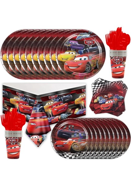 Balonlar-6 Adet Disney Araba Doğum Günü Partisi Süslemeleri Yıldırım Mcqueen Tek Kullanımlık Sofra Plakaları Masa Örtüsü Çocuklar Bebek Duş Parti Malzemeleri (Yurt Dışından) modelleri