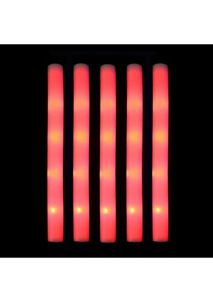 Kırmızı-Her Zaman 5 Pcs LED Glow Sticks Renkli Rgb Floresan Işıklı Köpük Sopa Tezahürat Tüpü Parlayan Işık Düğün Doğum Günü Partisi Malzemeleri Için Sahne (Yurt Dışından)