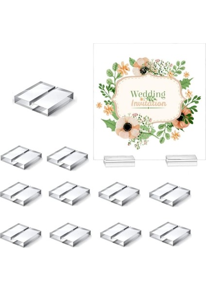 7X5X1.2 cm 1 Adet Akrilik Standlar Yer Kartı Sahipleri Masaüstü Dekor Standları Şeffaf Romantik Ekran El Sanatları Standı Düğün Fotoğrafları Klipler (Yurt Dışından) fırsatları
