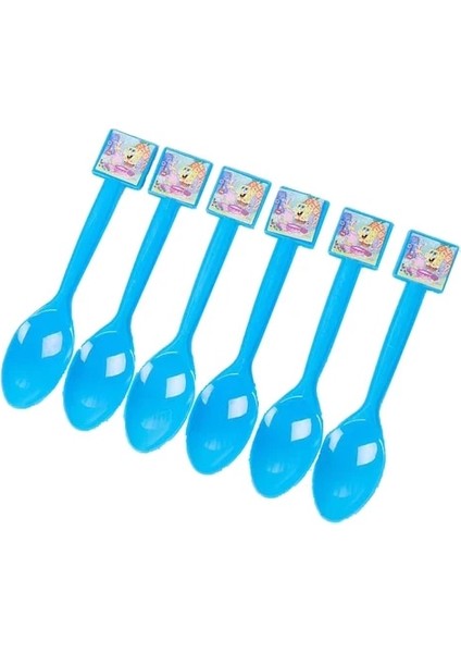 Spoon-6pcs Ücretsiz Özelleştirme Sünger Bob Tema Arka Plan Parti Malzemeleri Doğum Günü Banner Lateks Balon Dekorasyon Kek Topper Çocuk Oyuncakları (Yurt Dışından)
