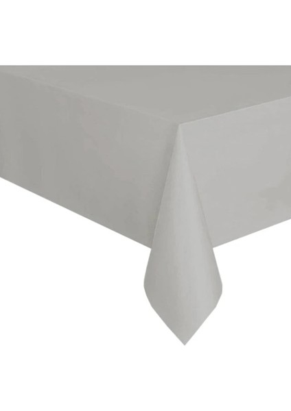 Gri 137X274 cm Tek Kullanımlık Masa Örtüsü Pembe Beyaz Siyah Gül Altın Doğum Günü Düğün Masa Örtüsü Plastik Su Geçirmez Yemek Masası Örtüsü Parti Kaynağı (Yurt Dışından)