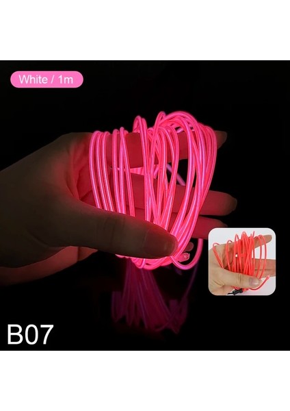 B071523 5 M 1/3/5 M Taşınabilir Neon El Tel Işıklar Süper Parlak Pil Kumandalı Cosplay Elbise Festivali Parti Cadılar Bayramı Dıy Yılbaşı Dekoru (Yurt Dışından)