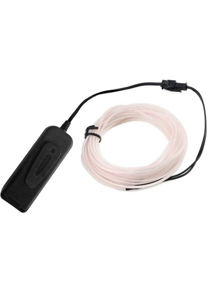 Pil Kutusu Beyaz 5 Metre Esnek Neon Işık Glow El Tel Halat Kablo Noel Dans Rave Dekorasyon Için LED Işıkları Dıy Ayakkabı Giyim USB LED Şerit Lamba (Yurt Dışından)