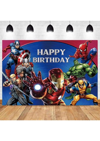 5 Adet Kırmızı 7 Süper Kahraman Demir Sofra Banner Balon Zemin Kaptan Hulk Doğum Günü Partisi Malzemeleri Tabaklar Bardak Peçeteler Masa Örtüsü Boys (Yurt Dışından)