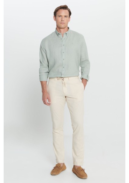 Slim Fit Dar Kesim %100 Pamuk Yan Cep Pileli Pantolon fiyatları