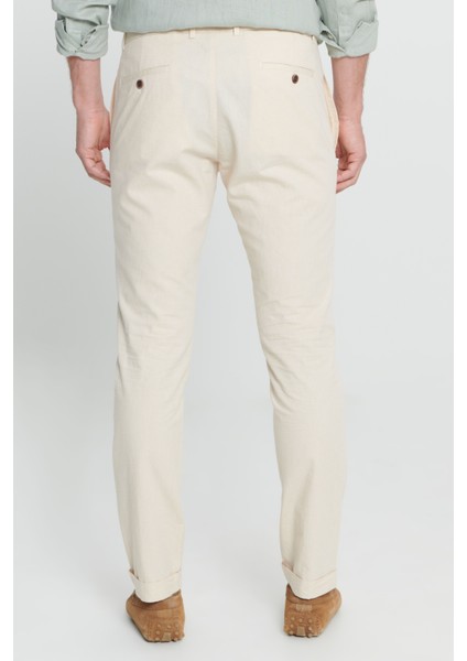 Slim Fit Dar Kesim %100 Pamuk Yan Cep Pileli Pantolon indirimleri