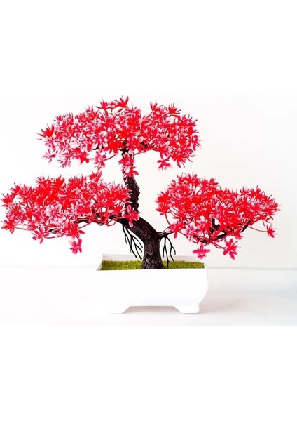 Kırmızı Yapay Bitkiler Çam Bonsai Küçük Ağaç Saksı Bitkileri Bir Simülasyon Lotus Çam Sahte Çiçek Bonsai Seti Saksı Yeşil Bitkiler Otel (Yurt Dışından)