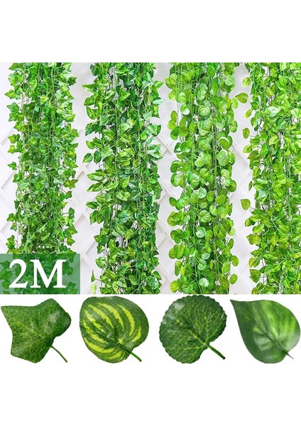 Kırmızı Akçaağaç Yaprağı 1 Dize 2 M Yapay Bitkiler Rattan Sarmaşık Yeşil Sarmaşık Yaprağı Asılı Asma Dıy Çelenk Yeşillik Sahte Çelenk Yaprakları Ev Bahçe Düğün Dekor (Yurt Dışından)