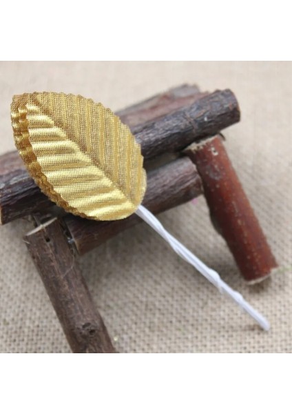 Gül Kırmızı 50 Adet/grup 5 cm Ponpon Mini Simüle Yapraklar Yapay Ipek Yaprak Buketi Çelenkler Dıy Düğün Scrapbooking Sahte Yaprak Çiçek (Yurt Dışından)