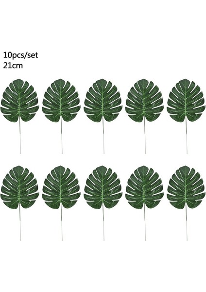 10PCS-F Yapay Tropikal Palmiye Yaprakları Hawaii Luau Safari Orman Parti Dekorasyon Yaz Düğün Doğum Günü Ev Masa Dekor Sahte Bitki (Yurt Dışından)