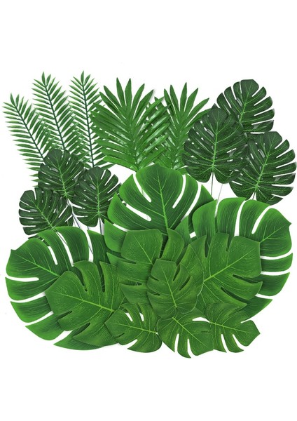 10PCS-F Yapay Tropikal Palmiye Yaprakları Hawaii Luau Safari Orman Parti Dekorasyon Yaz Düğün Doğum Günü Ev Masa Dekor Sahte Bitki (Yurt Dışından) fiyatları