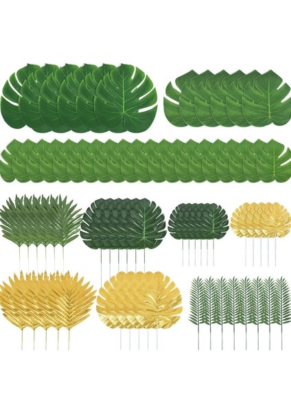 10PCS-F Yapay Tropikal Palmiye Yaprakları Hawaii Luau Safari Orman Parti Dekorasyon Yaz Düğün Doğum Günü Ev Masa Dekor Sahte Bitki (Yurt Dışından) modelleri