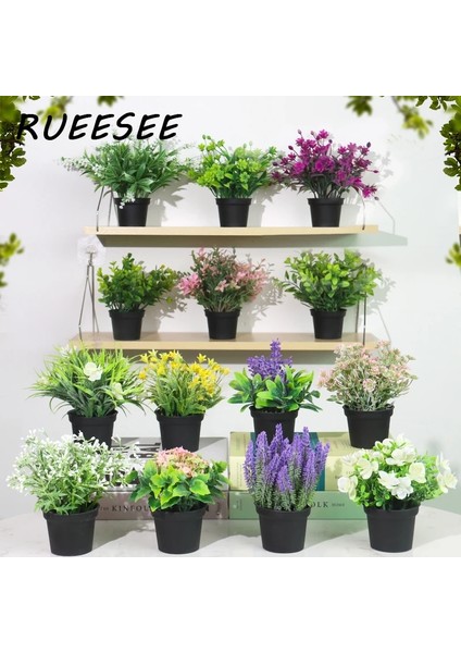 Bitkiler Saksı-18 Yapay Çiçekler Bitkiler Saksı Yeşil Bonsai Saksı Bitkiler Ev Dekorasyon Zanaat Bitki Dekoratif Için Sahte Çiçek Süsler (Yurt Dışından)