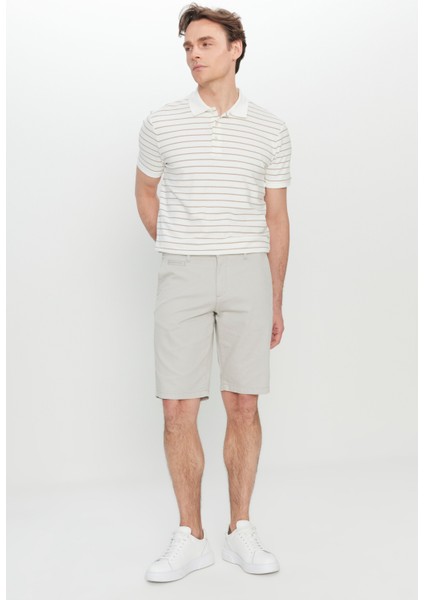 Slim Fit Dar Kesim Yan Cepli Gofre Desenli Şort modelleri