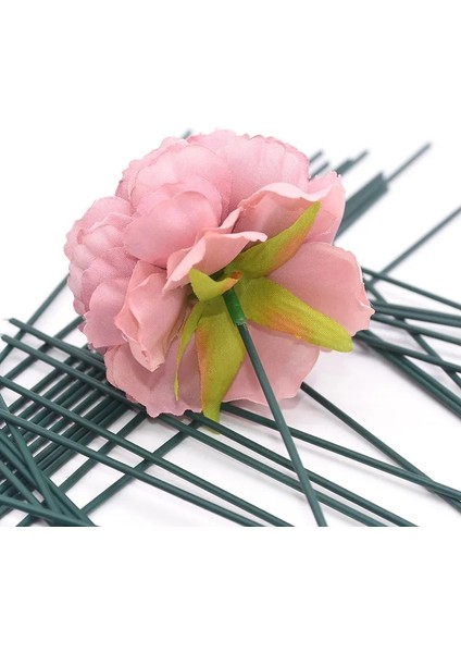 30 Metre Pembe 20 Adet 15/25/40 cm Yapay Çiçek Kök Demir Tel Kök Kendi Başına Yap Kağıdı Çiçek Saplama Aksesuarı Yeşil Çiçek Bant Gül Kaynaklanıyor Zanaat Dekor (Yurt Dışından) modelleri