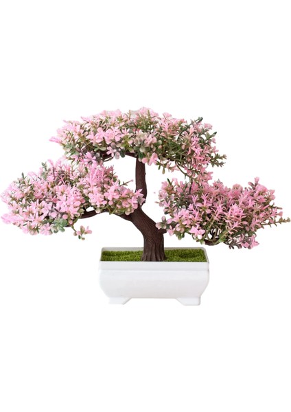 Beyaz Yapay Plastik Bitkiler Bonsai Küçük Ağaç Saksı Sahte Bitki Saksı Çiçek Ev Odası Masa Dekorasyon Bahçe Düzenleme Süsler (Yurt Dışından) fırsatları