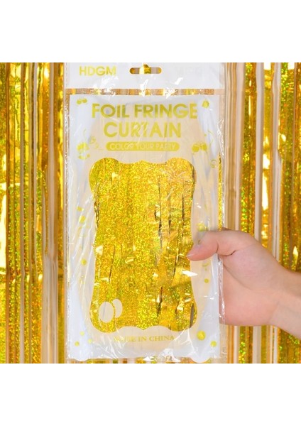 Altın Parti Perde Zemin Doğum Günü Dekorasyon Bekarlığa Veda Partisi Glitter Tinsel Saçak Lazer Perde Bebek Duş Düğün Dekor (Yurt Dışından)