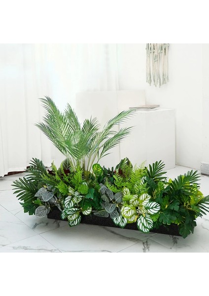 Fern LEAVE-013 Yapay Eğreltiotu Bitkileri Duvar Dekorasyonu Yaprak Aksesuarları Kaplumbağa Arka Yaprak Farsça Yeşil Bitki Duvar Aksesuarları Ev Dekorasyon (Yurt Dışından)