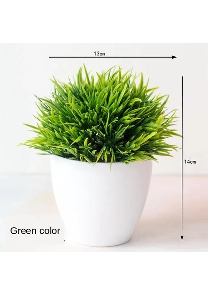 Fengweicao Yeşil Yeni Yeşil Küçük Ağaç Saksı Bonsai Süsler Ev Bahçe Otel Banyo Yatak Odası Dekorasyon Yapay Bitkiler Bonsai Sahte Bitkiler (Yurt Dışından)