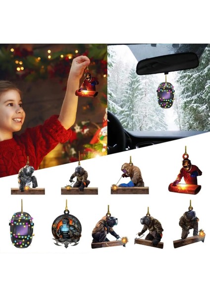 08 Noel Dekorasyon Akrilik Kişiselleştirilmiş Kaynakçı Kolye Dıy Noel Ağacı Kolye Ev Noel Navidad Hediyeler Için Yeni Yıl 2023 (Yurt Dışından)