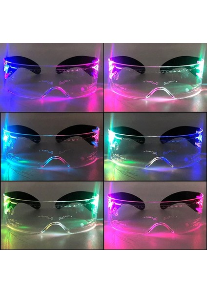 LED Gözlük D 4.led Işıklı Gözlük Glow Parti LED Gözlük Neon Işık Up Vizör Gözlük Bar Parti Gözlükleri Cadılar Bayramı Noel Partisi Için (Yurt Dışından)